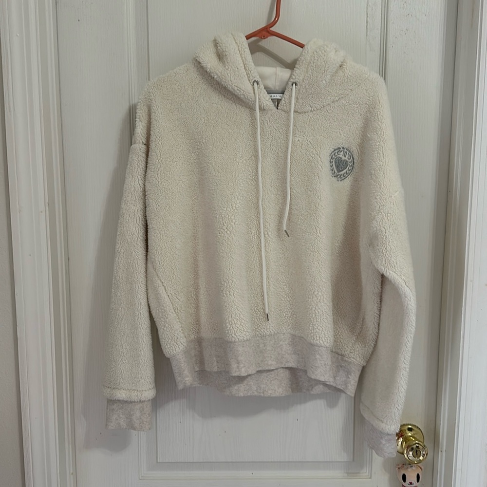 Large cozy fuzzy Victoria’s Secret hoodie.